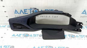 Left dashboard cover for VW Taos 22-24 with deflector, dark blue, sooty, broken guide