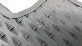 Front left interior mat, rubber, VW Taos 22-25, black, needs cleaning, worn