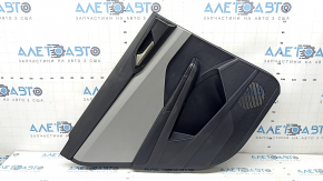 Door trim card rear left VW Taos 22-23 black, insert plastic gray, armrest leather black, sooty, scratches