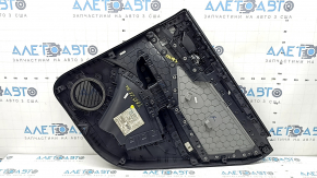 Door trim card rear left VW Taos 22-23 black, insert plastic gray, armrest leather black, sooty, scratches