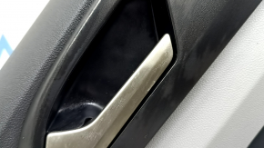 Door trim card rear left VW Taos 22-23 black, insert plastic gray, armrest leather black, sooty, scratches