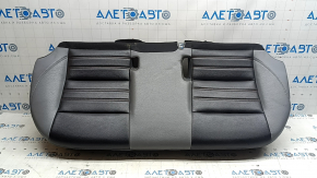 Rear seat cushion 2nd row Nissan Kicks 21-23, grey leather with black insert, grey and red stitching, needs cleaning, wrinkled