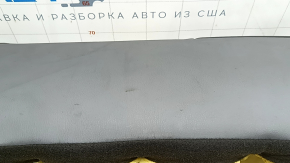 Rear seat cushion 2nd row Nissan Kicks 21-23, grey leather with black insert, grey and red stitching, needs cleaning, wrinkled