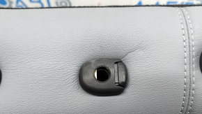 Rear seat backrest, 2nd row, left, Nissan Kicks 21-23, grey leather with black insert, grey and red stitching, needs cleaning, wrinkled