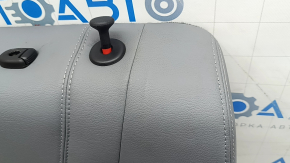 Rear seat backrest, 2nd row, left, Nissan Kicks 21-23, grey leather with black insert, grey and red stitching, needs cleaning, wrinkled