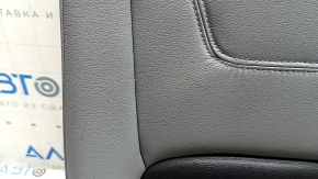 Rear seat backrest, 2nd row, left, Nissan Kicks 21-23, grey leather with black insert, grey and red stitching, needs cleaning, wrinkled