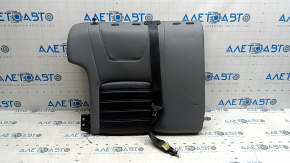 The back of the rear row of seats, 2nd row, right, Nissan Kicks 21-23, gray leather with a black insert, gray and red stitching, with a belt, needs cleaning, dented