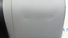The back of the rear row of seats, 2nd row, right, Nissan Kicks 21-23, gray leather with a black insert, gray and red stitching, with a belt, needs cleaning, dented