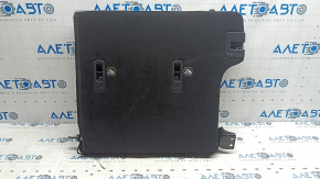The back of the rear row of seats, 2nd row, right, Nissan Kicks 21-23, gray leather with a black insert, gray and red stitching, with a belt, needs cleaning, dented