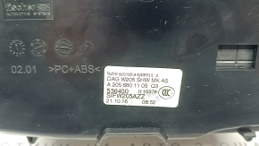 Mercedes C-class W205 16-18 center console pocket, dark wood, type 1, no backlight, no cigarette lighter, scratches