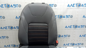 Passenger seat for Nissan Kicks 21-23 with airbag, mechanical, heated, grey and black leather, grey and red stitching, ready to clean