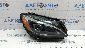 Front right headlight assembly Mercedes C-class W205 16-18 Static LED sand