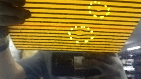 The door is bare, rear left, Porsche Macan 15-26 blue N5, dent, bumps