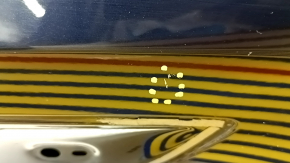 The door is bare, rear left, Porsche Macan 15-26 blue N5, dent, bumps