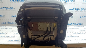 Driver's seat for Nissan Kicks 18-25 with airbag, mechanical, heated, grey and black leather, grey and red stitching, BOSE, scratches, cracks on the leather, worn, dented, needs cleaning