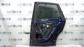 Complete rear right door for Porsche Macan 15-25 keyless, tinted, blue N5, matte black moldings, bumpers, cobweb on the trims