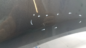 Bare front bumper Mercedes C-class W205 300/350e/350h/400 16-18 without parking sensors, graphite 992, broken fasteners, scratches, crack, non-factory hole