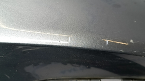 Bare front bumper Mercedes C-class W205 300/350e/350h/400 16-18 without parking sensors, graphite 992, broken fasteners, scratches, crack, non-factory hole