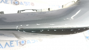 Bare front bumper Mercedes C-class W205 300/350e/350h/400 16-18 without parking sensors, graphite 992, broken fasteners, scratches, crack, non-factory hole