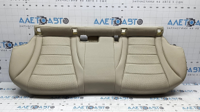 Rear seat cushion 2nd row Mercedes C-class W205 16-21 beige leather, perforation, scratches, nicks