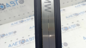 Front left outer door sill trim BMW 3 G20 19-26 chrome, BMW inscription, scratches