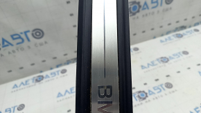 Front left outer door sill trim BMW 3 G20 19-26 chrome, BMW inscription, scratches