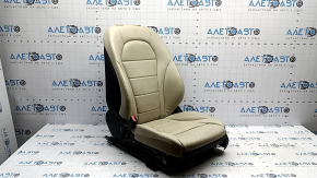 Driver's seat Mercedes C-class W205 16-21 without headrest, without airbag, electric, heated, memory, beige leather, tears, nicks