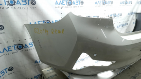 Rear bumper bare BMW 3 G20 19-22 for parking sensors, Sport Line, white, chips