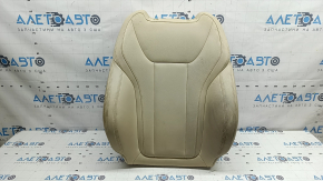 BMW 3 G20 19-21 driver's seat back upholstery, Canberra Beige leather, heated, dry-cleanable