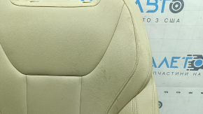 BMW 3 G20 19-21 driver's seat back upholstery, Canberra Beige leather, heated, dry-cleanable