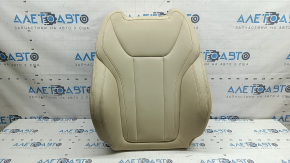BMW 3 G20 19-22 passenger seat back upholstery, Canberra Beige leather, heated, dry cleanable