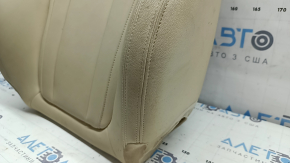 BMW 3 G20 19-22 passenger seat back upholstery, Canberra Beige leather, heated, dry cleanable