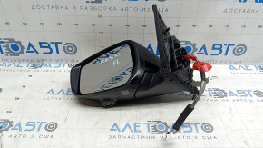 Left side mirror assembly Nissan Kicks 18-24 SR 12+2 pins, black KH3, with turn signal, with camera, heated, sand, scratches