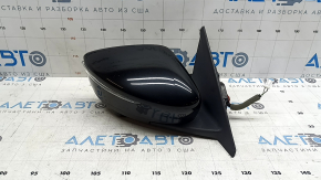 Right side mirror assembly Nissan Kicks 18-24 SR 12+2 pins, black KH3, with turn signal, with camera, heated, sand, scuffs