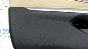 Door trim, front left card, BMW 3 G20 19-26, black, Canberra Beige leather, with chrome handle and trim, armrest and insert, Canberra Beige leather, with backlight, for seat memory, dry-cleanable