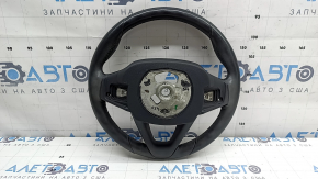 Naked steering wheel BMW 3 G20 19-26 black leather, with paddle shifters, Sport, cracked leather, dry cleanable