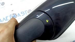 Left side mirror complete BMW 3 G20 19-26 5-pin, turn signal, heated, auto-dimming, BSM, Shadow-Line, white, chipped, in paint