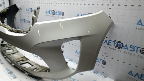 Front bare bumper Kia Sorento 19-20 white, without parking sensors, scratches, cracks, broken fasteners, bumpers, non-factory holes