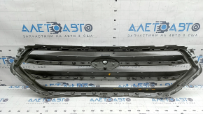 Radiator grille Ford Escape MK3 17-19 rest, gray, with chrome, with emblem, scratches