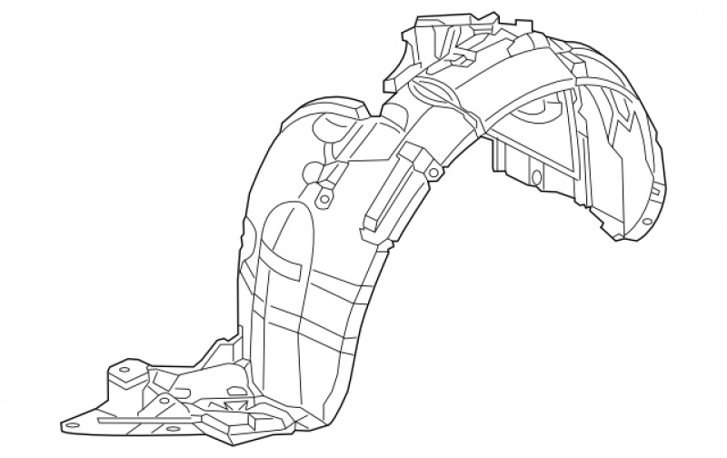 Front left mudguard Nissan Leaf 11-12