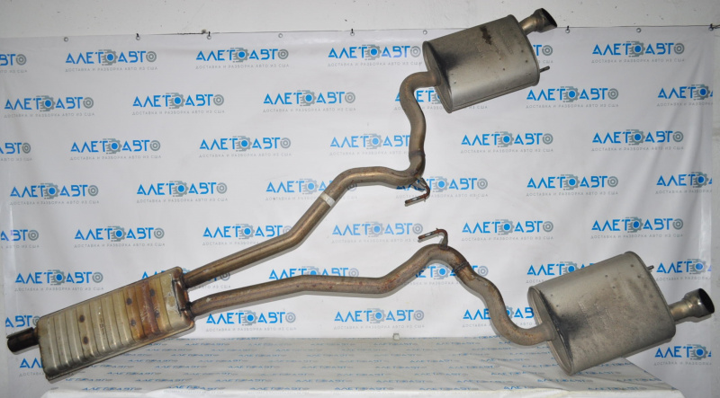 Exhaust manifold assembly Ford Mustang mk6 15-23 2.3T resonator with barrels
