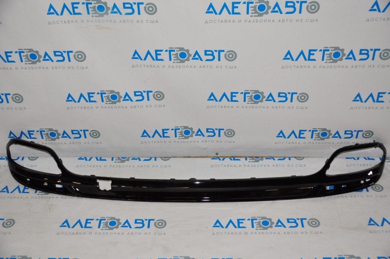 Rear bumper trim Ford Fusion mk5 13-18 for 2 pipes gloss with plug