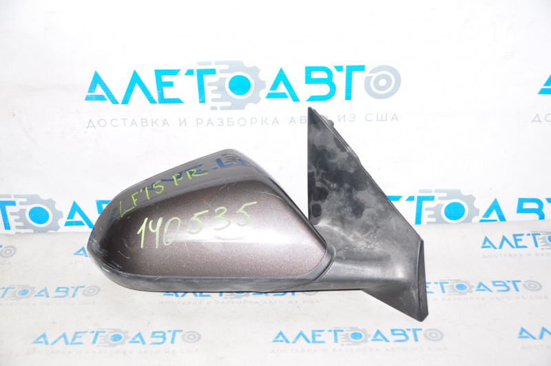 Side mirror right complete Hyundai Sonata 15-17 5 pins, heated, brown