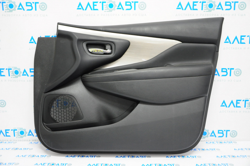 Nissan Murano z52 15-17 front right door trim, black leather with gray insert