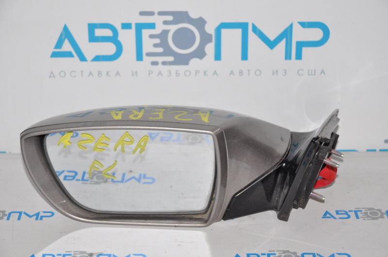 Left side mirror assembly for Hyundai Azera 12-17, 6 pins, turn signal, gold