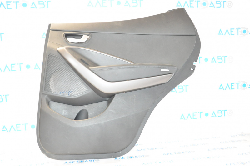 Door trim panel, rear right, Hyundai Santa FE Sport 13-16, black with gray insert