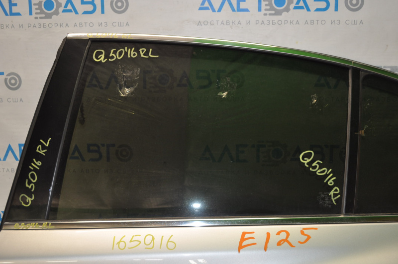 Glass door rear right Infiniti Q50 14-20