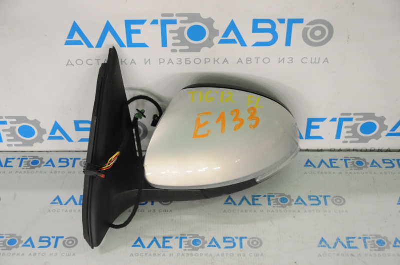 Left side mirror complete VW Tiguan 09-18 6 pins, turn signal, heated, gray, with mirror element