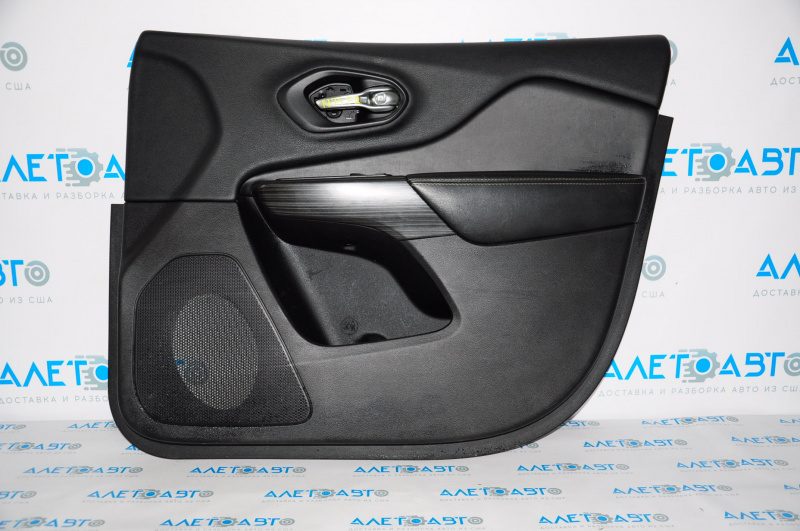Door trim panel, front right, Jeep Cherokee KL 14-18, black, velour