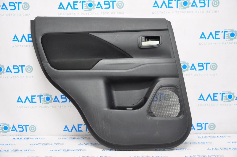 Door trim card rear left Mitsubishi Outlander 14-20 black cloth, rubbed
